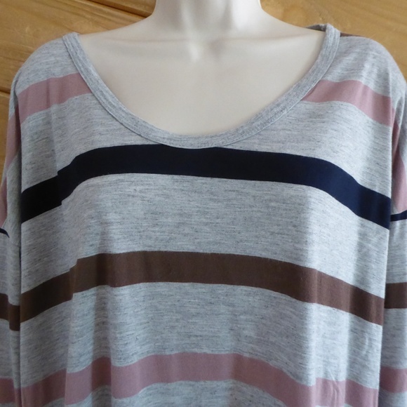 Soft Joie Gray Blue Oversized Top Shirt T-shirt L - Picture 5 of 7